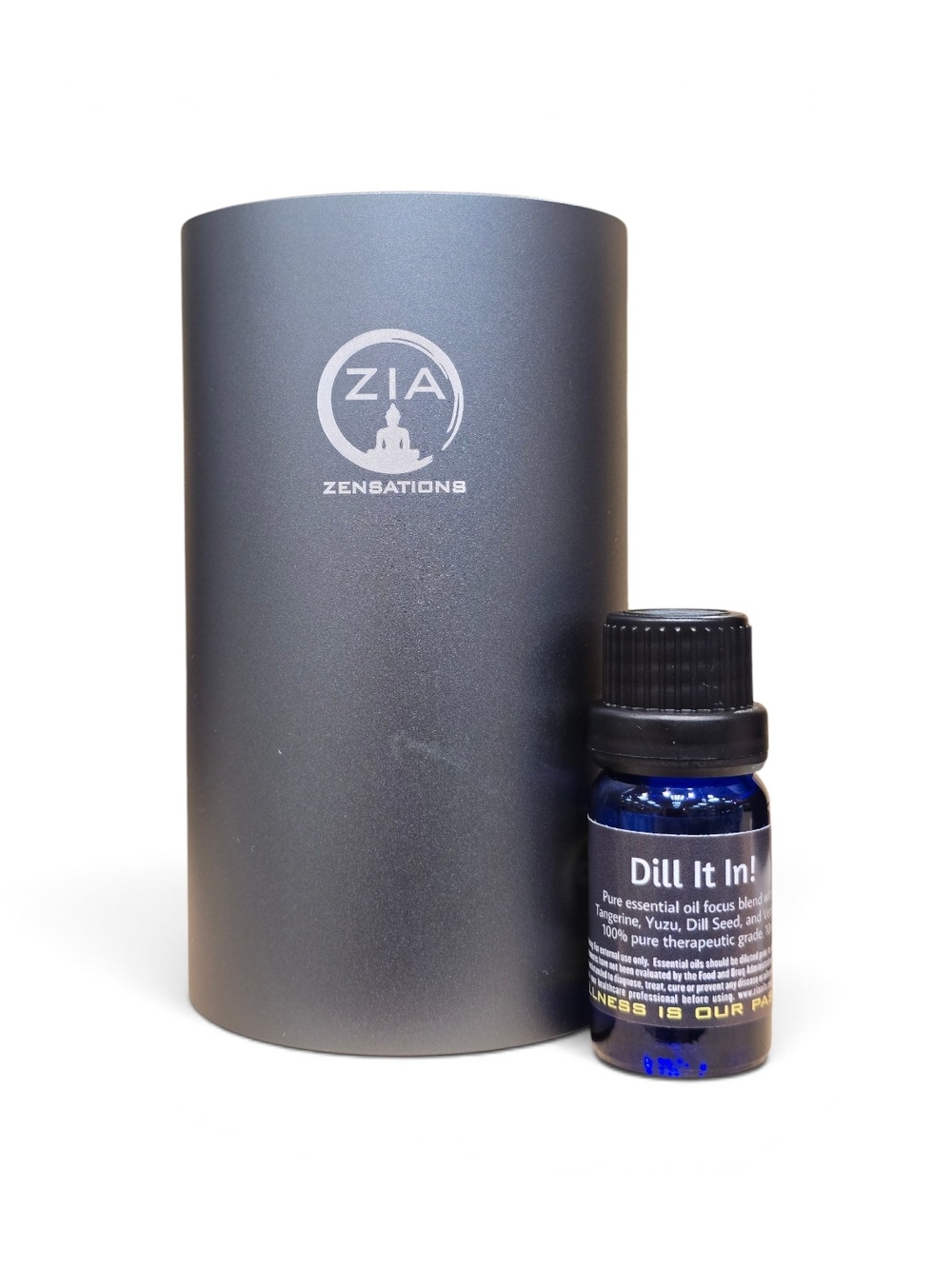 Gray Aromatherapy Diffuser with Blue Essential OilIncludes 1 Scents For Focus